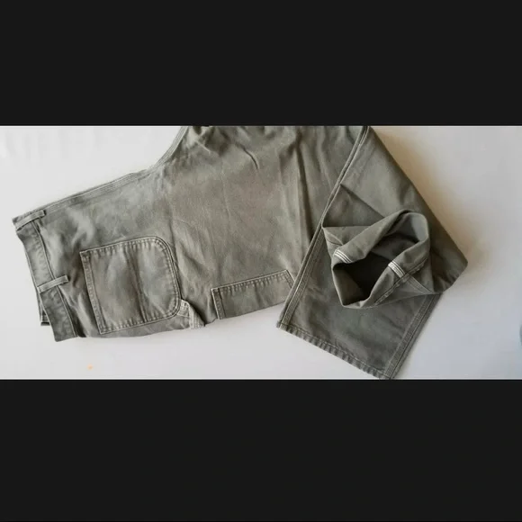 CARHARTT Men Dungaree Cotton Work Jean 36x32Green - Picture 5 of 5